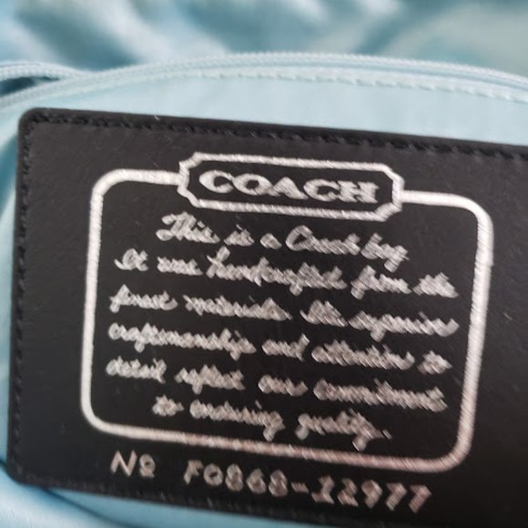 EUC Coach Black Canvas Signature Stripe Bag - Picture 3 of 4